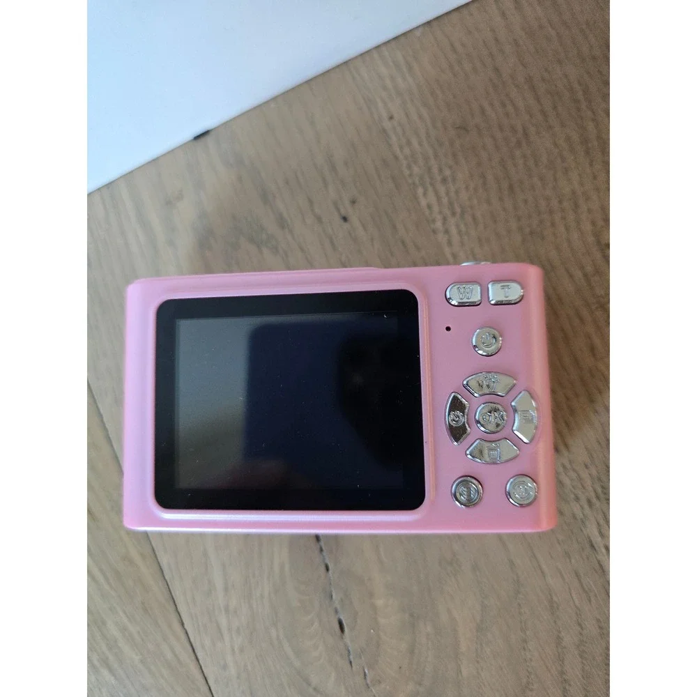 Pink 4K Digital Camera 16X Powerful Zoom Compact Point and Shoot Vlogging Cam